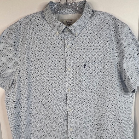 Original Penguin Men's Size L Short Sleeve Button Down Shirt - Picture 1 of 6